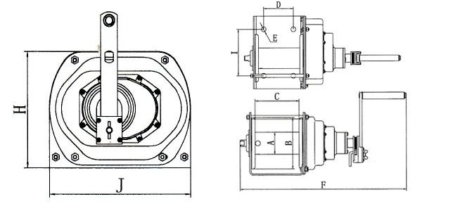 重物手搖絞盤尺寸圖
